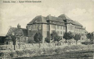 Przedwojenne zdjęcie Kaiser Wilhelm-Gymnasium (obecnie Liceum nr 1 im. Jana Bażyńskiego) w Ostródzie