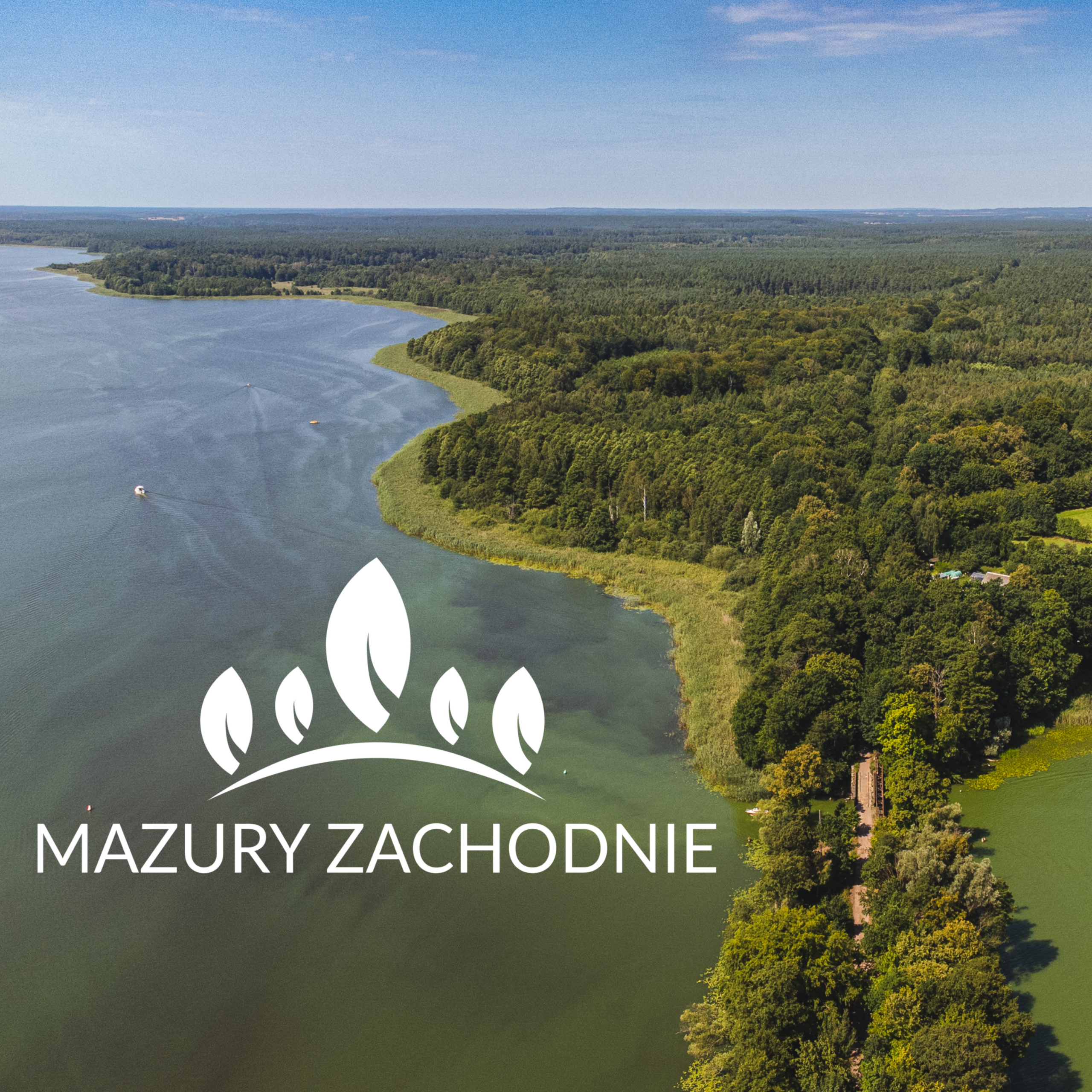 jezioro jeziorak w Iławie z lotu ptaka