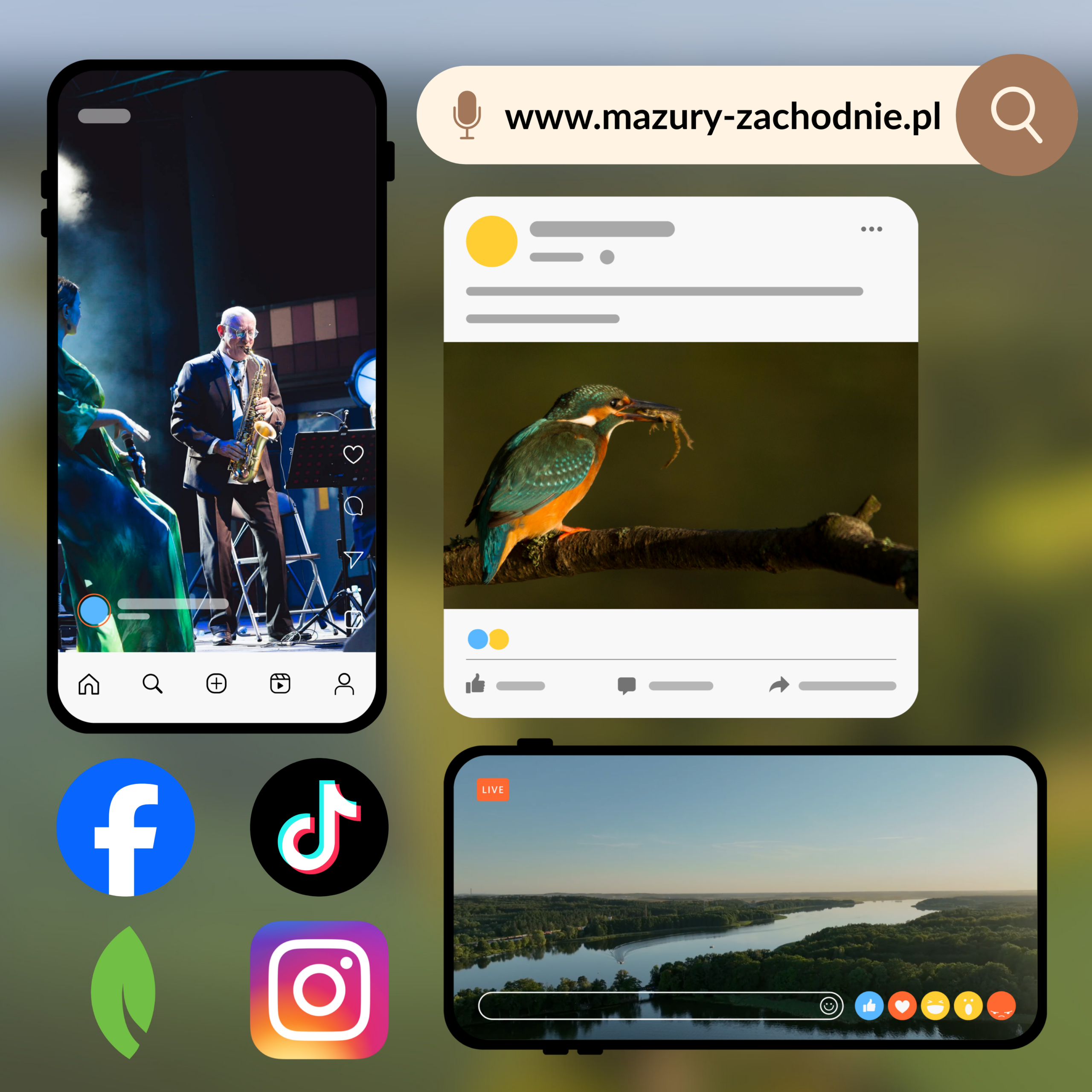 jezioro jeziorak w Iławie z lotu ptaka